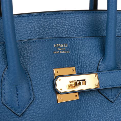 blue agate hermes birkin|HERMES Togo Birkin 35 Bleu Agate 981316 .